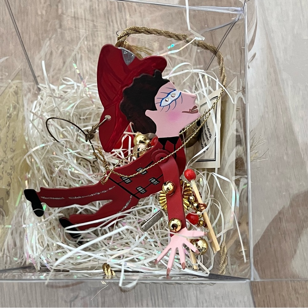 NIB Vintage 2000 Karen Rossi - Fanciful Flights Ornament - Metal Fireman